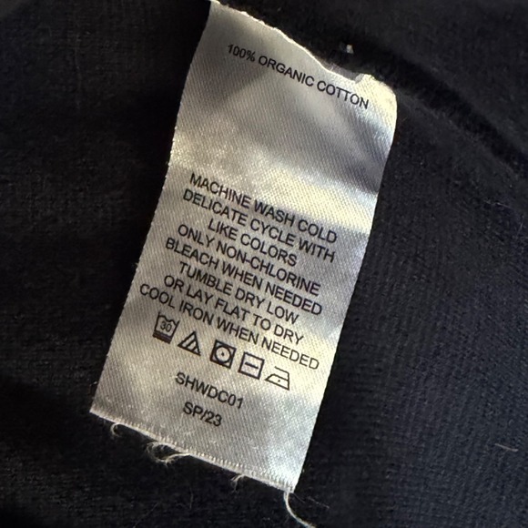 Quince 100% Organic Cotton Knit Blazer, Navy Women's Size Large Eco Friendly - Picture 4 of 5